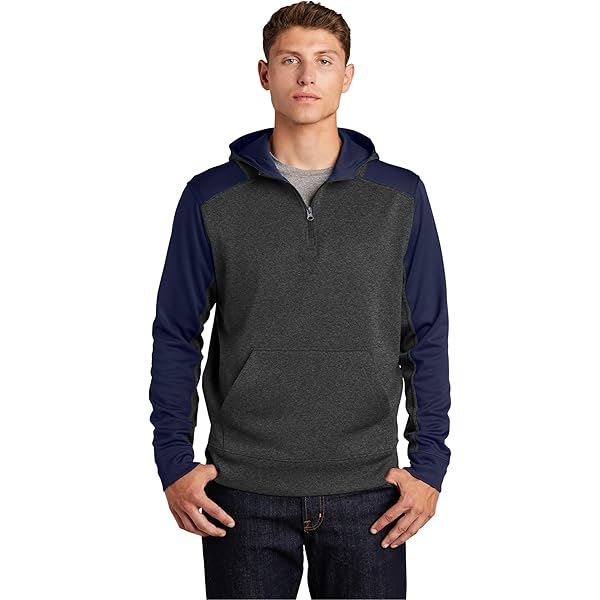 SPORT-TEK Unisex Full Zip Hooded Sweatshirt, Black, X-Small